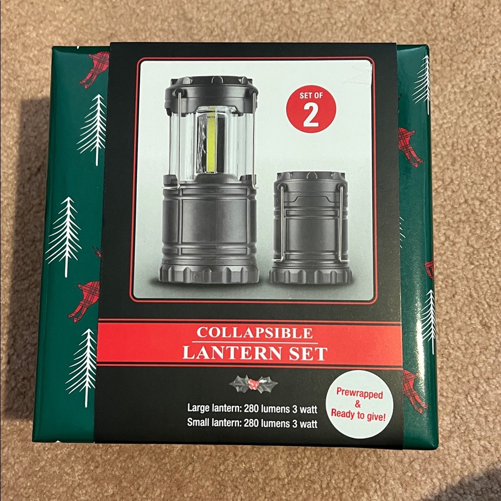 NIB 2 Collapsible Lanterns 7x5in280 Lumens Each